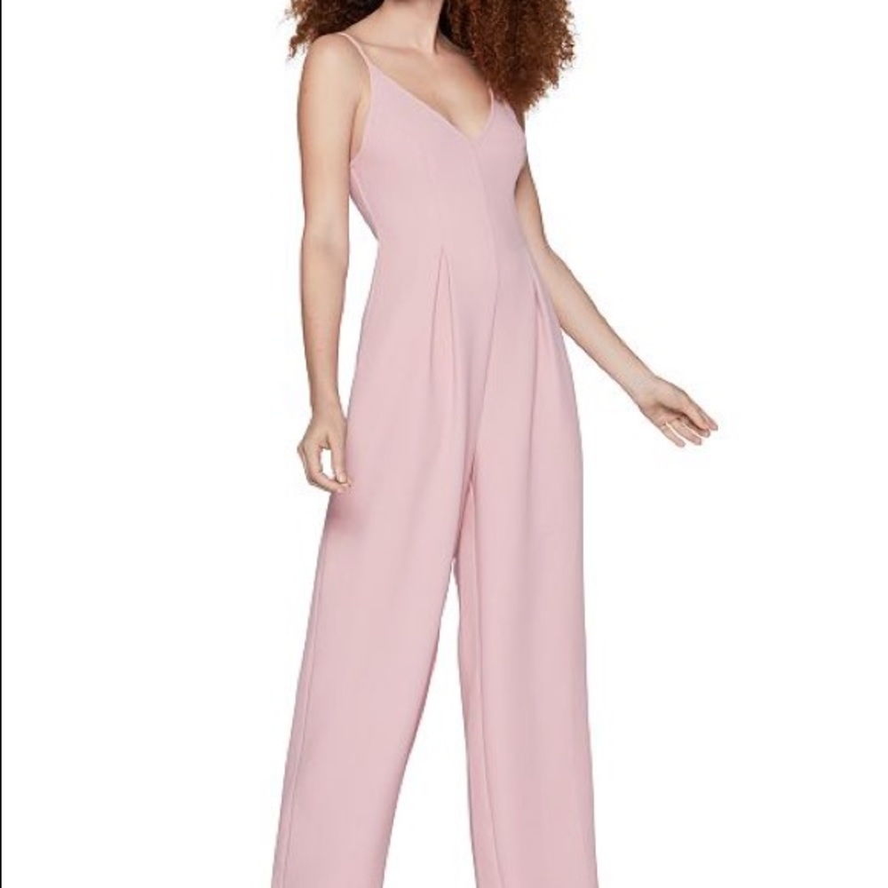 Bcbgeneration pink rose wide leg jumpsuit
